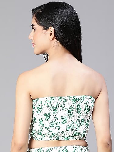 Image of oxolloxo Women Floral Print Bustier Crop Top