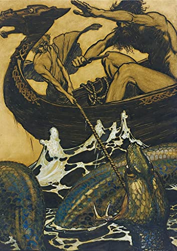 Art tableau l'Edda d'Arthur Rackham affiche impression sur toile 60x90cm