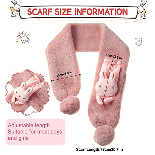 2 Pieces Kids Plush Wrap Neck Warmer Winter Scarf Kids Collar Scarf Neck Warmer Winter Rainbow Ski Scarf for Kids Girls Boys (Classic Style) 6