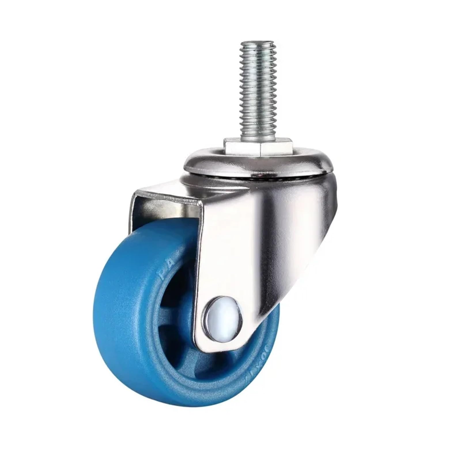 MXXDMOPD 1/4 piece 360 ​​degree swivel casters rubber roller blue noiseless shopping trolley 1/1.25/1.5/2 inches(B1245,4PCS 2 Inch)