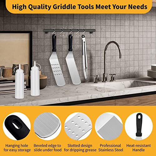 Onlyflame 10PCS Professional BBQ Griddle Tool Kit for Flat Top Grill Blackstone and Camp Chef - Stainless Steel Spatulas Accessories with Griddle Cleaning Kit & Carry Bag by Onlyflame - Used condition - Image 3