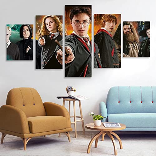 LIFUQING Harry Potter salone 5 parti canvas quadro...