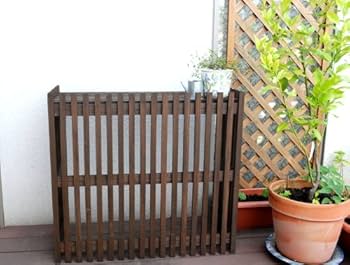 ガーデンガーデン モダンエアコン室外機カバー ライト ダークブラウン ガーデンガーデン モダンエアコン室外機カバー ライト ダーク