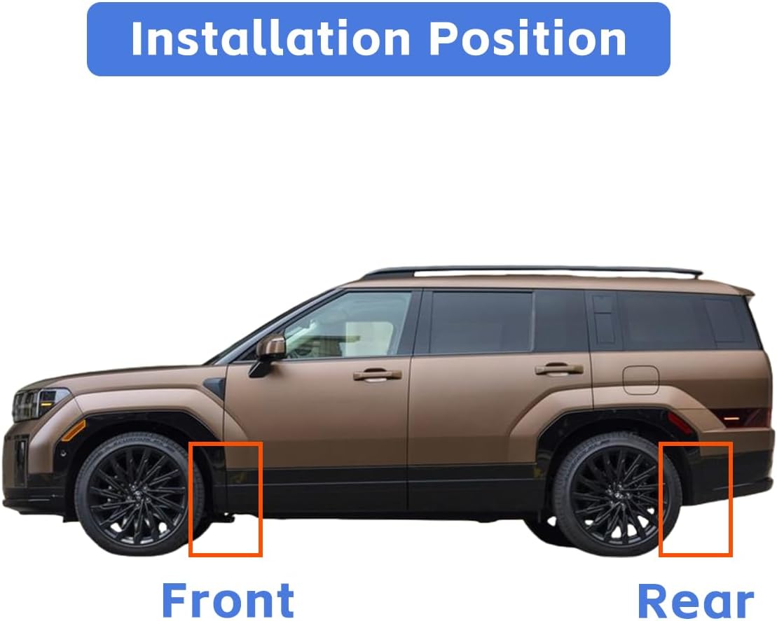 Mud Flaps for 2024 2025 2026 Hyundai Santa Fe Hybrid Mud Guards Splash Guards Front & Rear SUV Set of 4PCS Black Heavy Duty Compatible with Santa Fe MudGuards Exterior Accessories