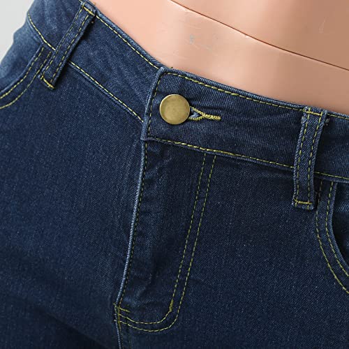 LULER Damesstreet-persoonlijkheid, casual mode, waswater-denim broek met split zoom meisjes kleding tieners goedkoop - Afbeelding 4