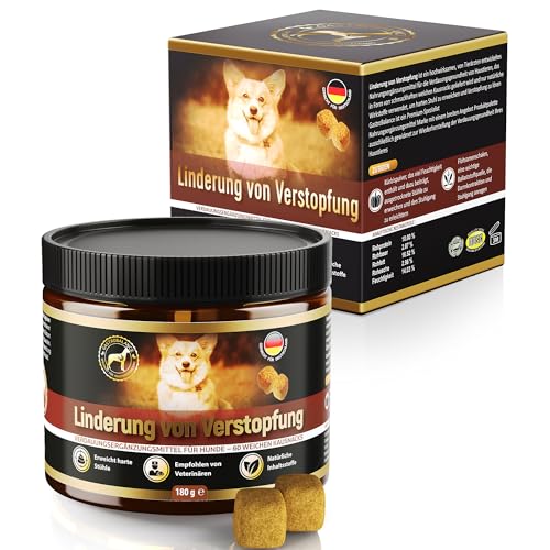 GastroBalance linderung verstopfung beim Hund – 60 weichen kausnacks abführmittel für Hunde 100% natürliche Wirkstoffe (Deutsch)