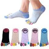 354円お得!Ech.Apr 五本指ソックス レディース 5色5足セット スニーカーソックス 婦人くつした 女性用 スポーツソックス ヨガ 5本指 靴下 通気防臭 運動 四季通用 (セットA)