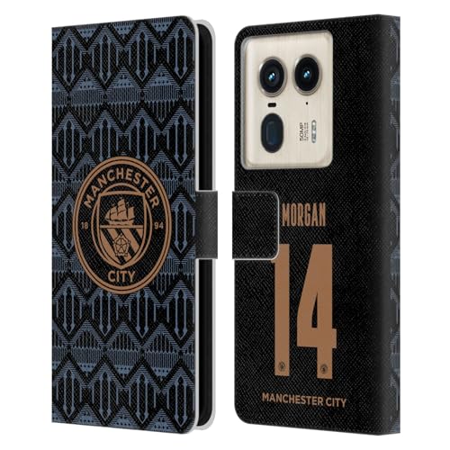 Head Case Designs Officially Licensed Manchester City Man City FC Esme Morgan 2020/21 Women's Away Kit Group 2 Leather Book Wallet Case Cover Compatible with Motorola Edge 50 Ultra/X50 Ultra