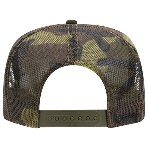 Image of OTTO Polyester Foam Front 5 Panel High Crown Mesh Back Trucker Hats in 97, Bulk, Wholesale
