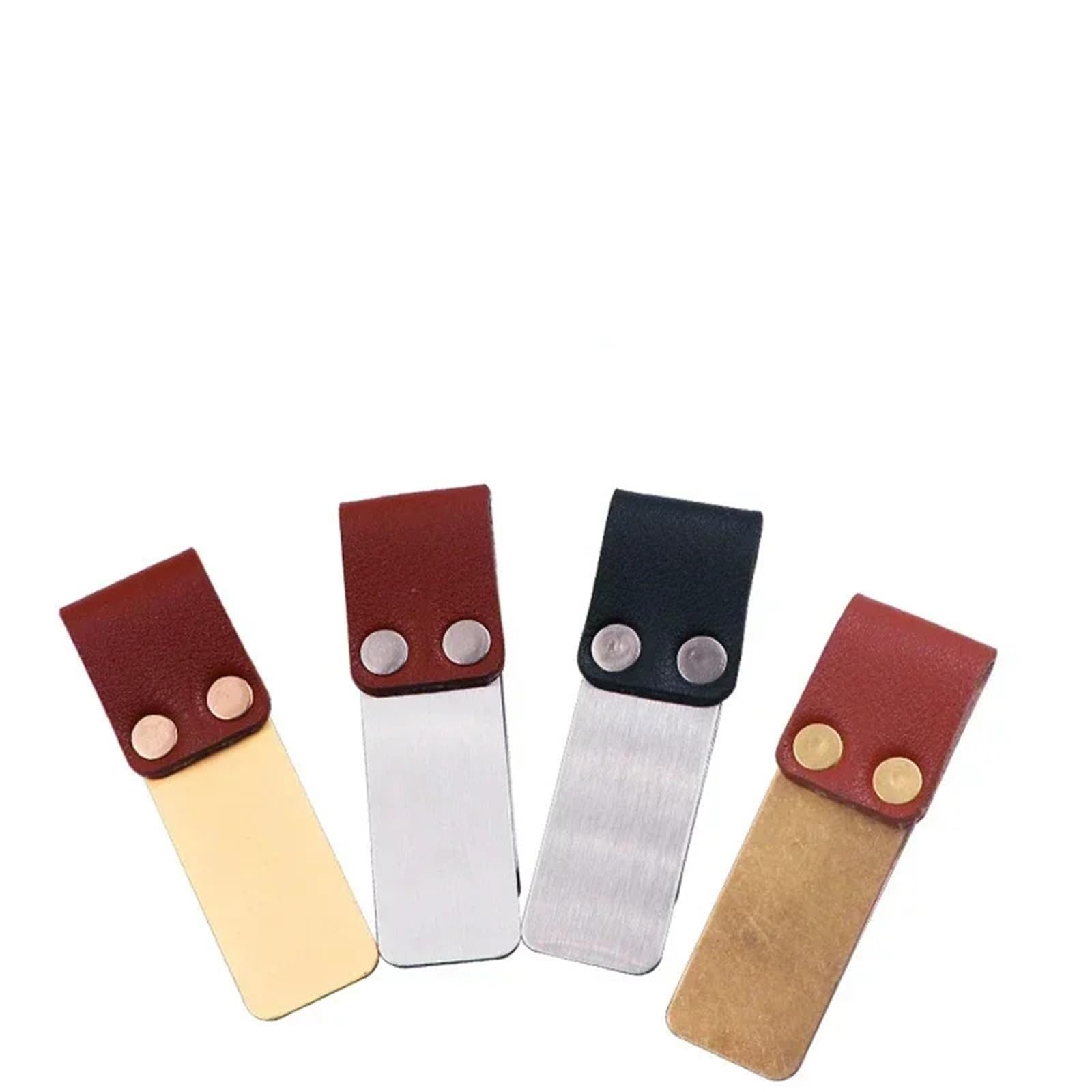 Qvorlth Metal Leather Pen Holder 10 pc Pen Loop For Notebook Retro Leather Journal Notebook Pencil Holder Bookmark With Metal Clip Clipboards Pen Holder Pen Clip For Journal Notebooks(NO.3)