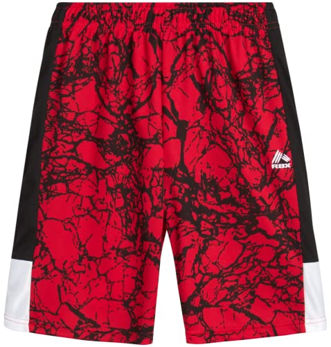Image of RBX Boys Short Set - 2 Piece Active Performance Short Sleeve Athletic Shirt and Basketball Shorts with Elastic Waistband