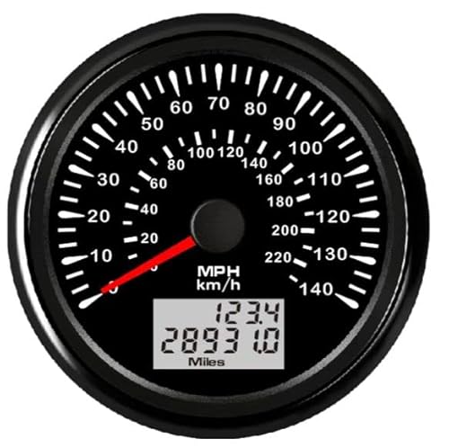 Dunkteam Universal Gps Speedometer Gauge 85Mm 7 Color Backlight 140Mph 220Km/H Trip Counter Digital Odometer For Car Racing Motorcycle 85Mm 12V 24V Waterproof Ip68 #TOP4