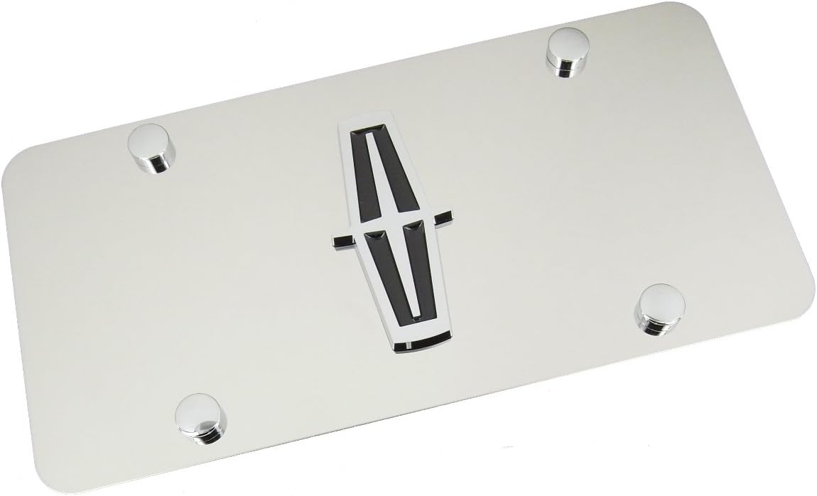 Au-Tomotive Gold, INC. Lincoln 3D Logo Chrome Steel Auto License Plate