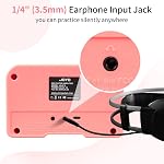 JOYO Mini Practice Guitar Amp Combo 5W Rechargeable Small Guitar Amplifier with Two Channels Bluetooth Headphone Jack (JA-02 II Pink)