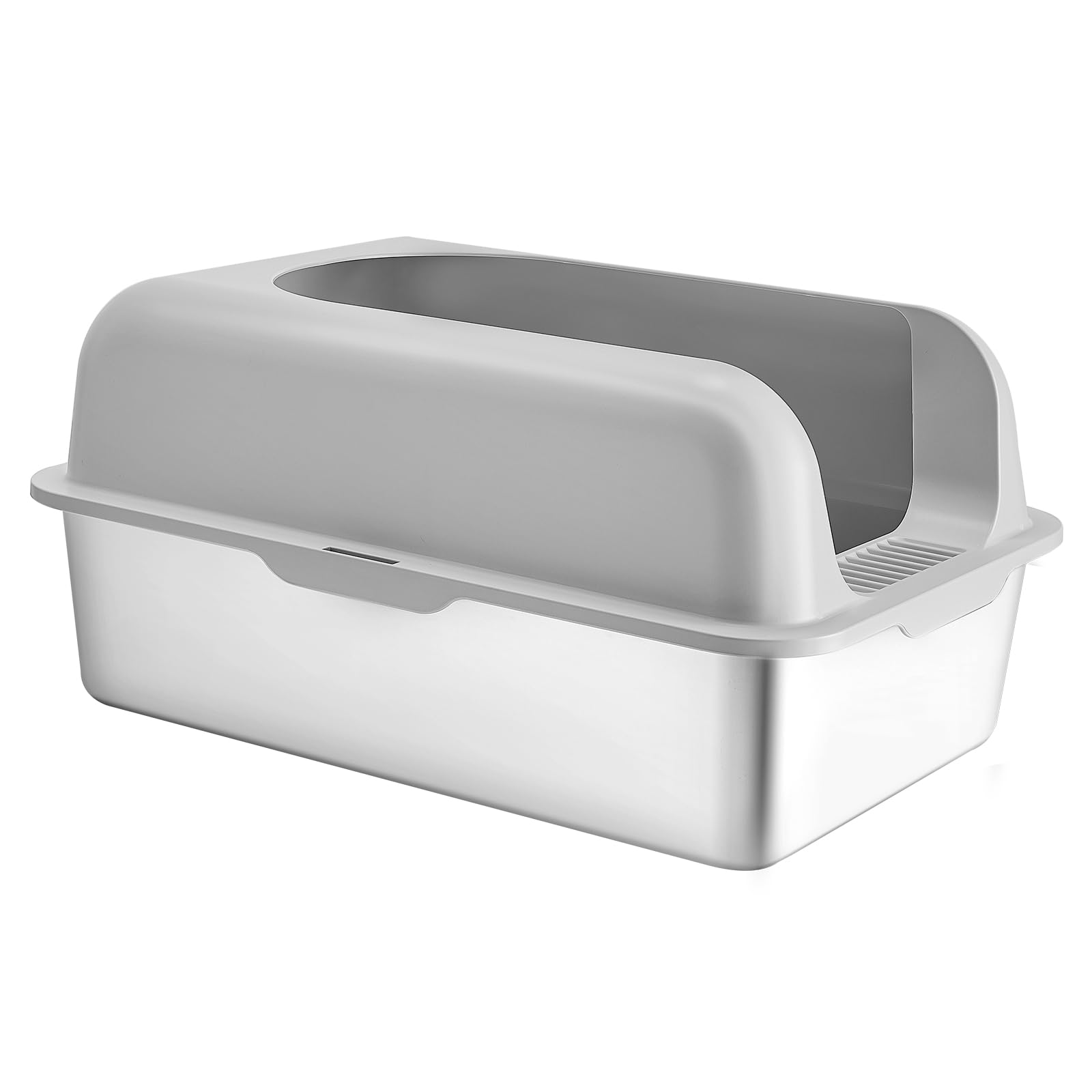 VEVOR Stainless Steel Cat Litter with Lid, XL Extra Large Enclosed Cat Litter Box for Big Cats, High Sides Metal Litter Box, Anti Leakage,Odor-Free & Easy Cleaning,Include Scoop & Foot Board - image 4