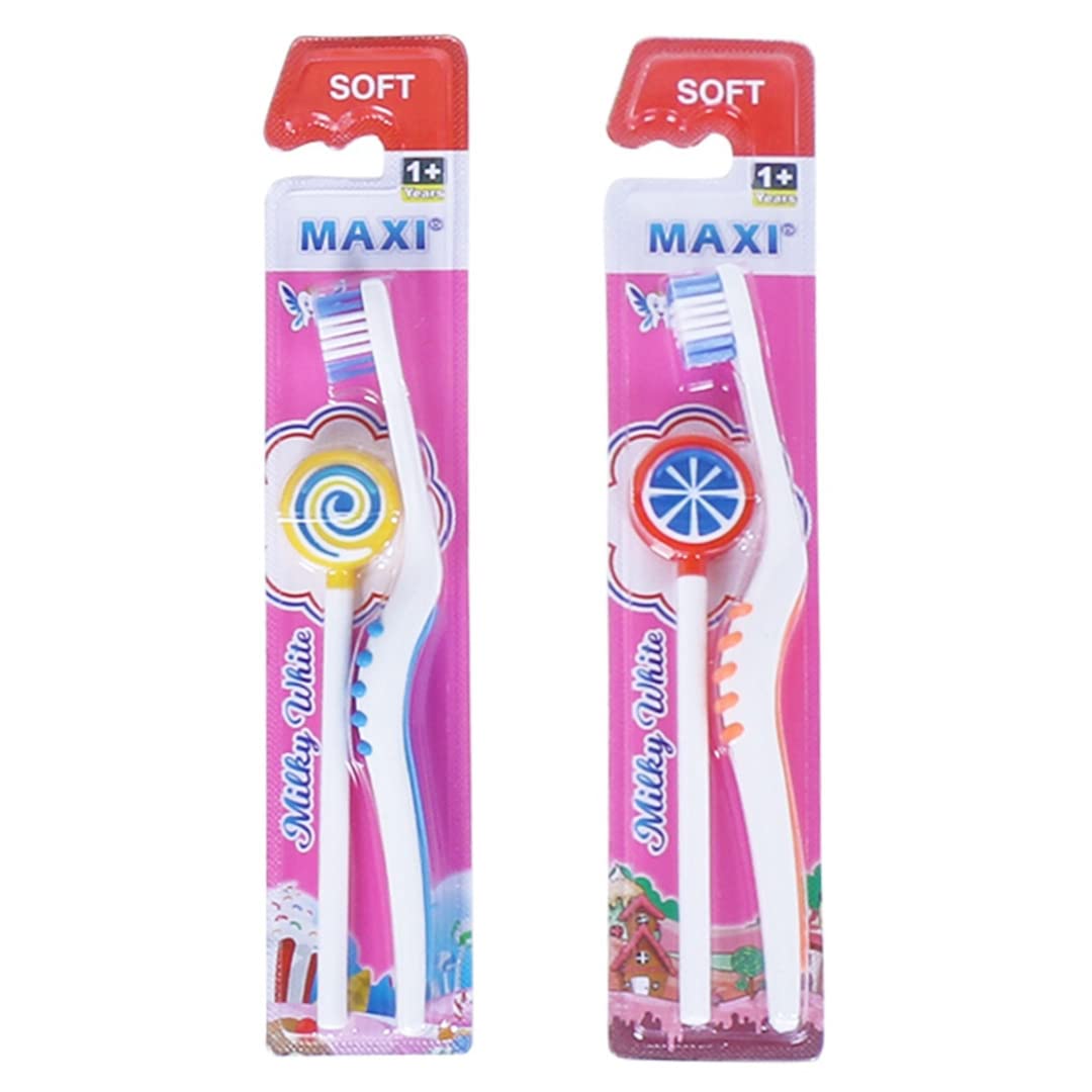 MAXI Milky White Baby Manual Toothbrush And Tongue Cleaner-Baby Oral Hygiene Combo (Pack Of 2)-image-9