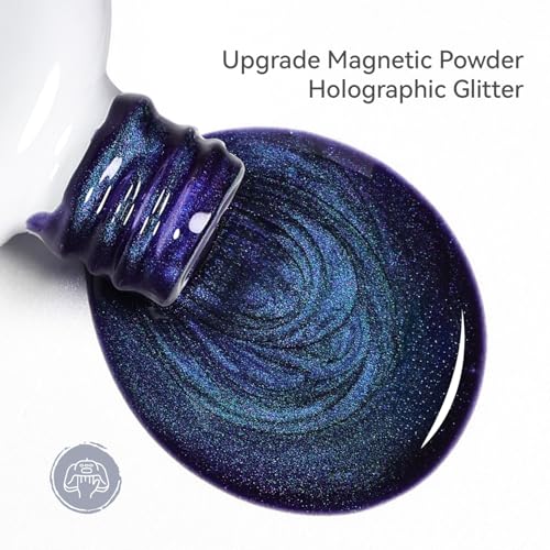 Esmalte gel Cat Eye JODSONE 16.5ml Azul Púrpura Holográfico miniatura 5