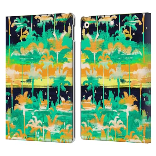 Étui en cuir iPad 10.2 motif palmiers paradis finitions soignées