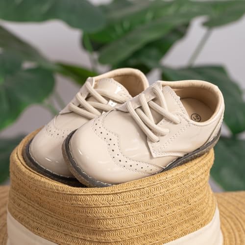 Image of KIDSUN Girl's Oxford School Uniform Dress Shoe Princess Flats Bow Slip on Loafer (Toddler /Little Kid)