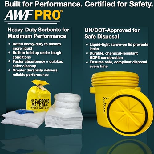 Image of AWF PRO 20 Gallon Oil Only Spill Kit, 59 Pieces