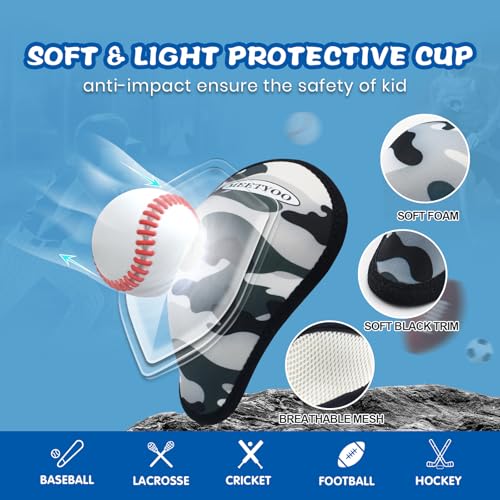 MEETYOO Youth Boys Athletic Compression Sliding Shorts with Soft Cup Pocket for Baseball Football Lacrosse Hockey — view 3