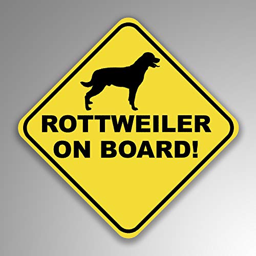 Autocollant Rottweiler on Board pour vitre de voiture | Sticker vinyle 10x10 cm Jmm Industries