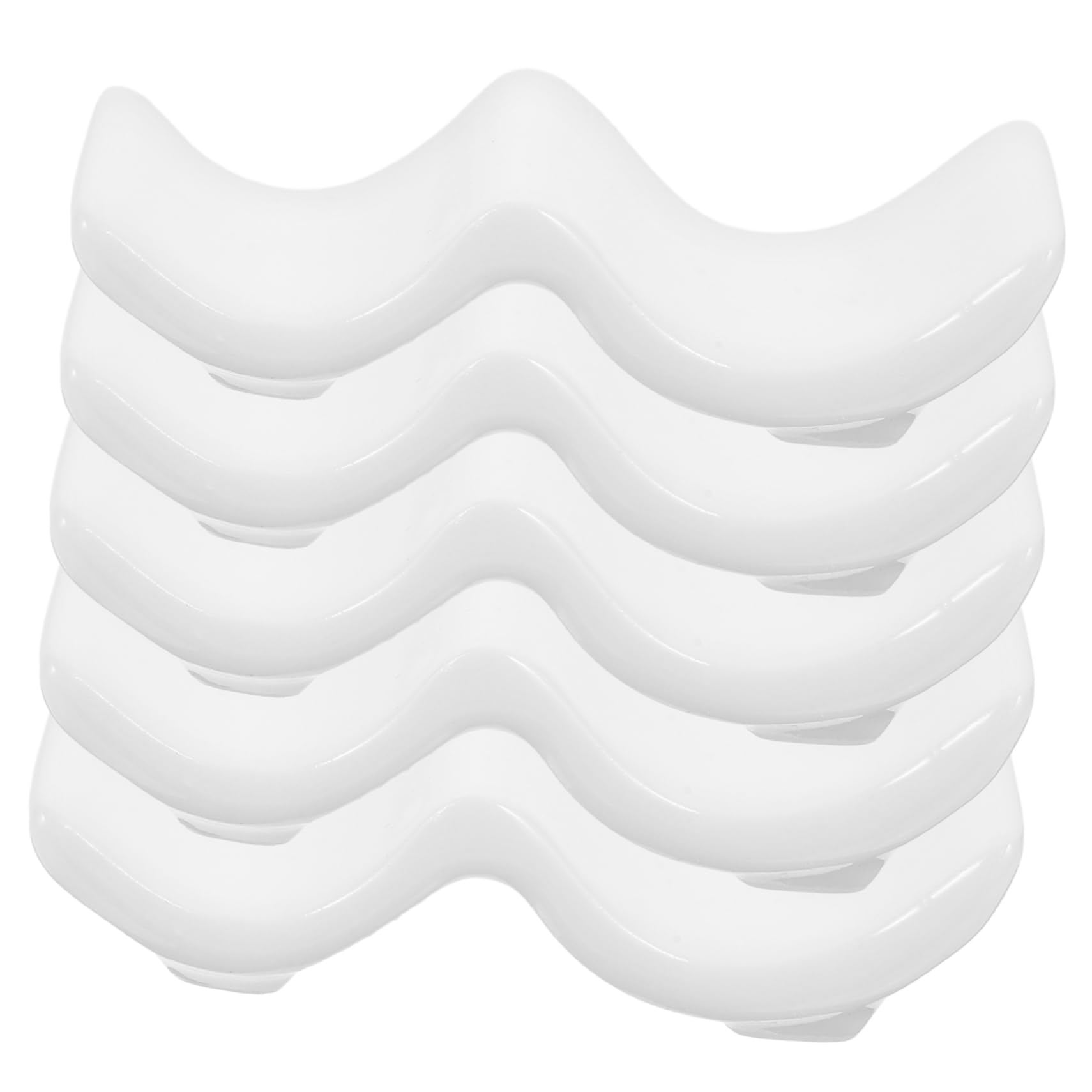 PRETYZOOM Set 10 Pezzi Appoggia Posate in Ceramica Bianca, Supporto per Bacchette, Cucchiai e Forchette per Cucina e Ristorante, Design Elegante e Funzionale