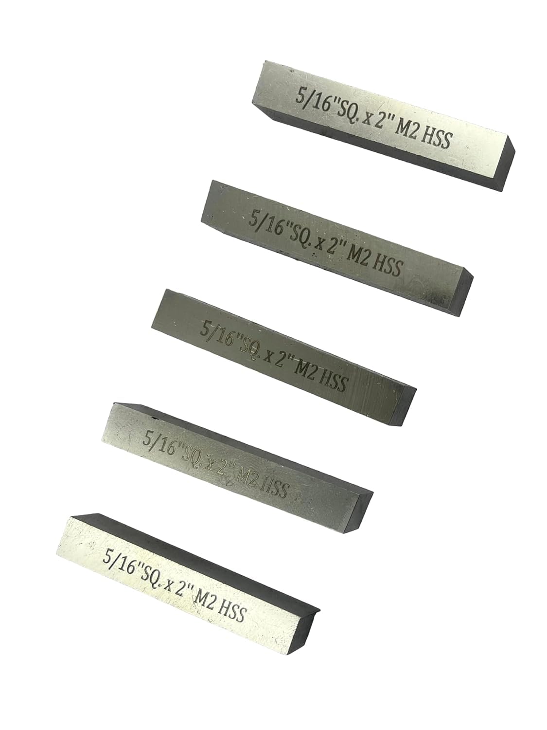 MachEl's Set of 5 HSS M2 Cutting Tool Bits - Perfect for Milling Fly Cutters & Lathe's Turning Tools (5/16" Square x 2" Long) - Image 3