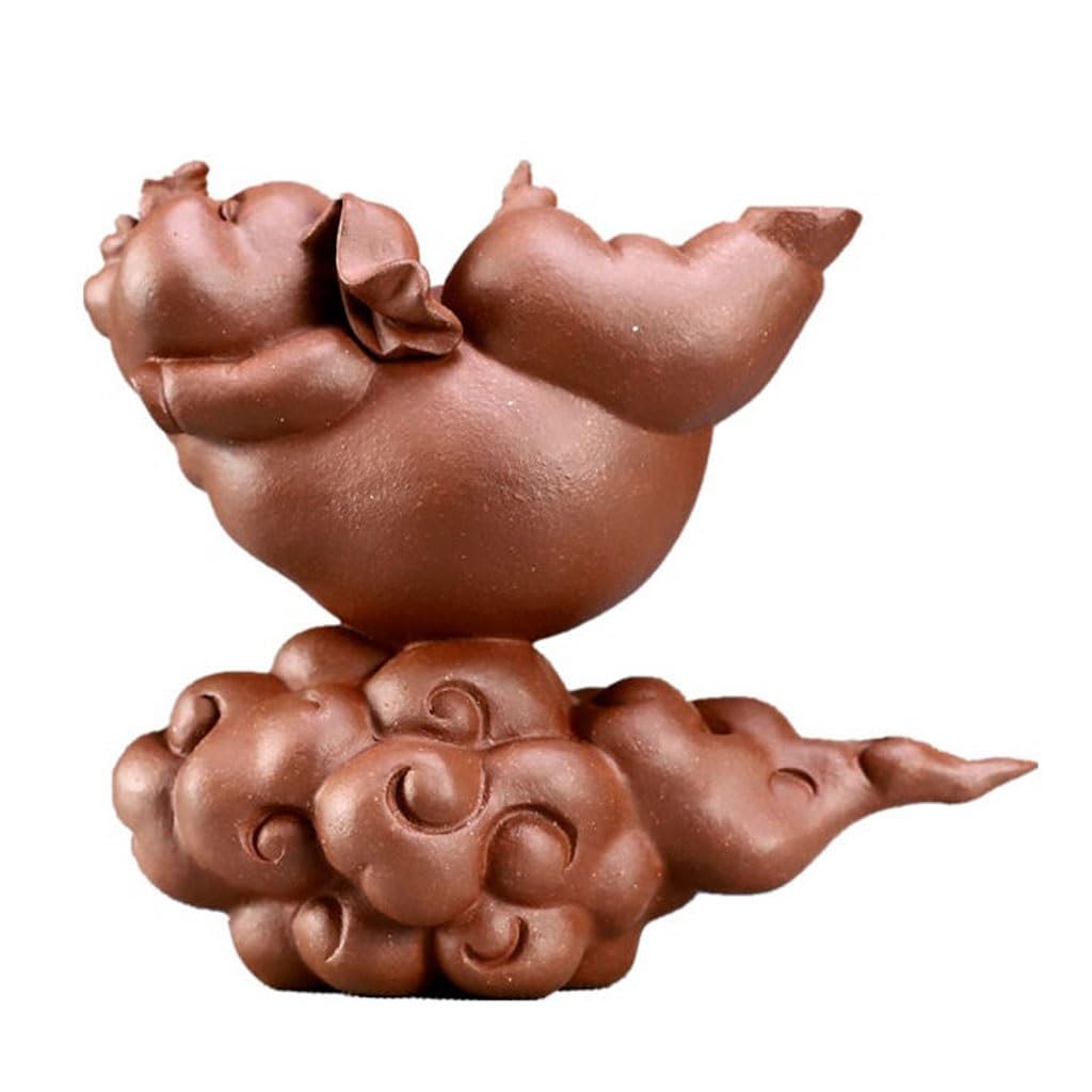 Animal de bureau en argile violette pour décorer votre espace thé kung fu