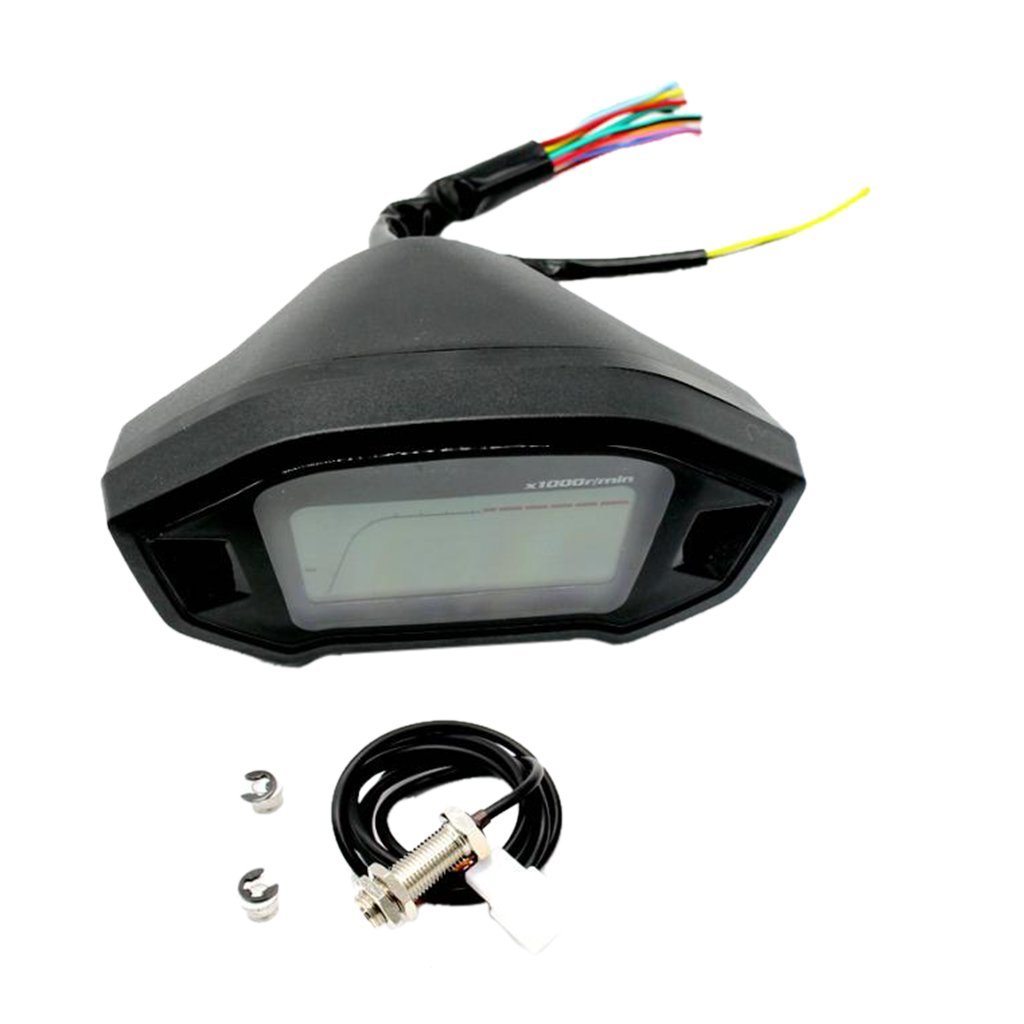 12 V Universel Moto LCD Digital Jauge Multifonctionnelle de Moto Compteur Vitesse Tachymetre