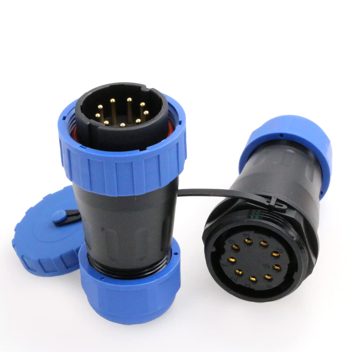 Eonvic TY28 Docking Aviation Plug Quick Disconect Waterproof Panel Mount Wire Connector 4pin 5pin 6pin 7pin 9pin Male Plug and Femae Socket (7Pin)
