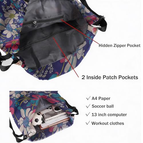 Image of MOCA Drawstring Gym Sports Backpack Lightweight Multipurpose Daypack Travel School College Daily Storage Carry Suitable Men Women Kids Adults Fitness Accessory