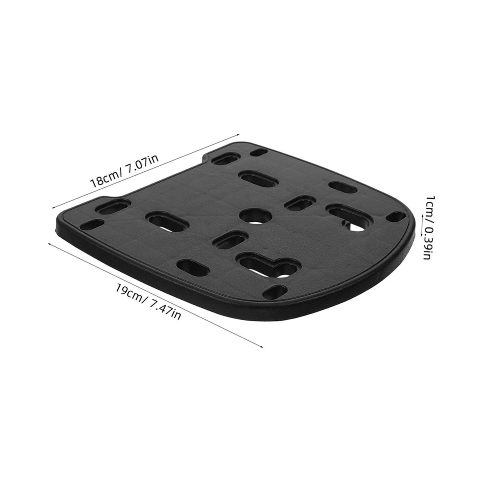 SHINEOFI Porte-Bagages ArrièRe pour Moto avec Plaque Base ÉPaisse en MéTal Support Fixation Solide avec Vis Conception Anti-Vibrations pour Coffre Rangement Moteur De Scooter ÉLectrique