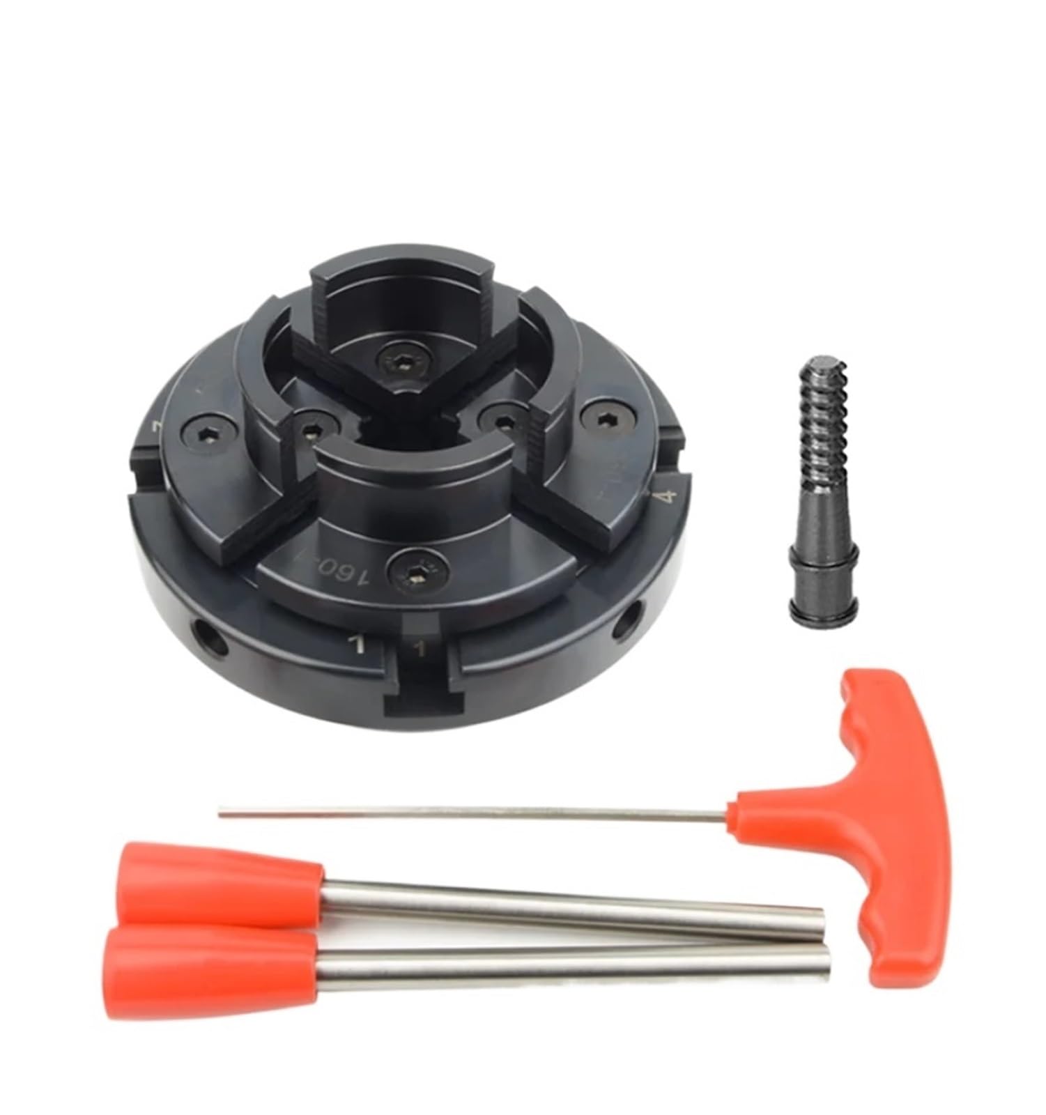 100mm 4-Jaw Wood Lathe Chuck Self-Centering Turning Accessory(1inchx8TPI)
