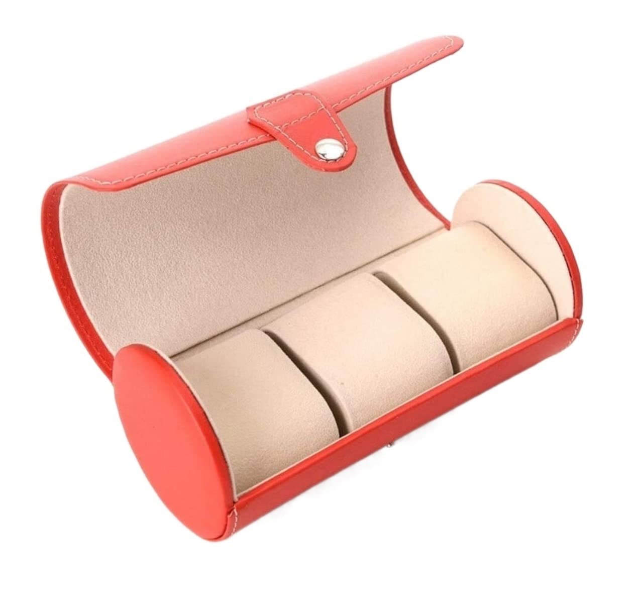 Porta Orologi Scatola Orologi Portaoggetti Per Orologio Da Viaggio In Pelle PU Orologio Portatile Cilindro Rotolo Organizer Orologi Custodia Per Orologio Custodia Portagioie Portaorologi Per Uomo
