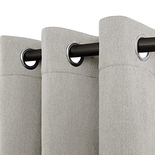 Easy-Going Luxury Double Linen Blackout Curtain 42X84 Inch Window Curtain Drapes For Bedroom, Living Room Thermal Insulated Room Darkening (Set Of 2 Panels, Natural) #TOP14