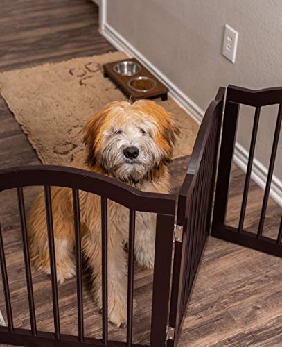 Internet's Best Pet Gate with Arched Top - 3 Panel - 24 Inch Step Over Fence - Free Standing Folding Z Shape Indoor… - Image 6