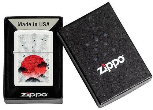 Encendedor Zippo Red Moon Blanco Mate miniatura 5