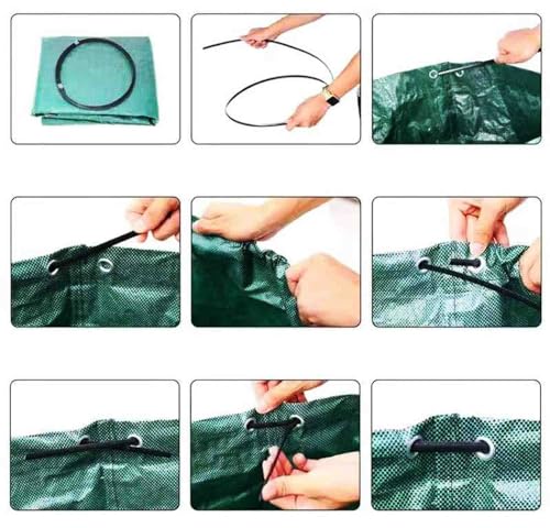 zalati Garden Waste Bags Reusable Garden Sacks Water-resistant with Handles for Collecting Garden Waste Plant waste grass and Leaves - Image 3
