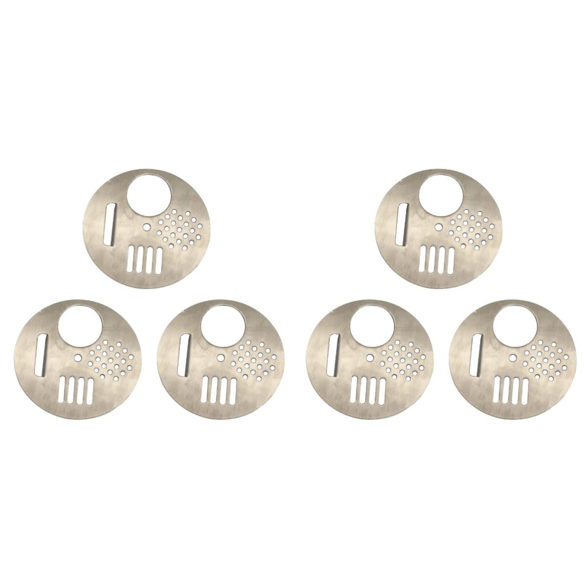 POPETPOPBeehive Entrance Hive Entrance 12pcs Beekeeper Keeping Entrance Equip Whirling Honey Silver Bee Equipment Tool Metal Accessory Rotation Bee Entrance Metal Hive Entrance