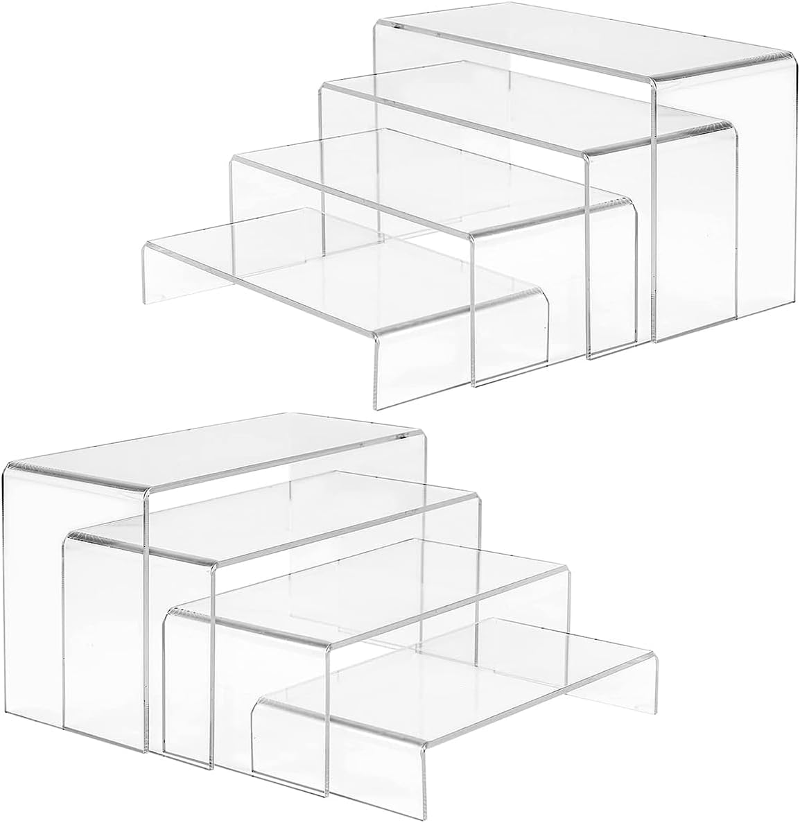 8 PCS Acrylic Risers for Display, Clear Acrylic Riser Display Stands ...