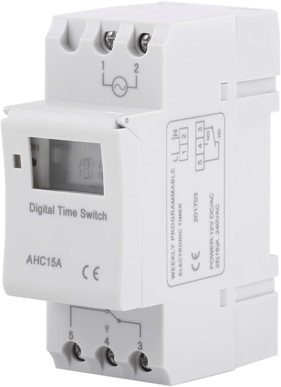 1 pieza temporizador de interruptor 220V 110V 24V 12V AHC15A TE-4163 temporizador de potencia LCD Digital relé de interruptor de tiempo programable 16A THC15(20ON 20OFF-110V)