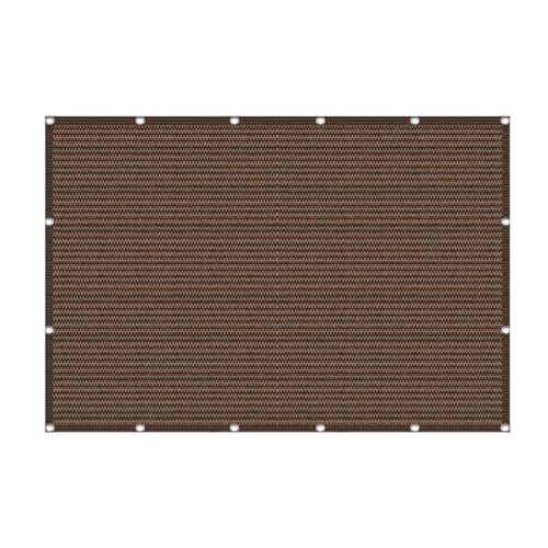 Toile ombrage 2x2m marron avec oeillets pour jardin et serre