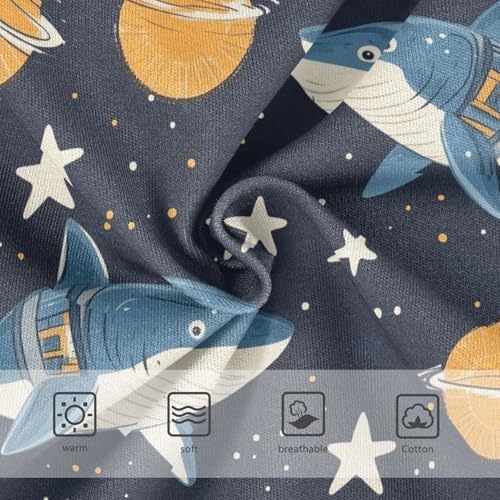 Wusikd Shark Space Girls' Underwear Cotton Planets Girls Briefs Soft Toddler Underwear 2T3