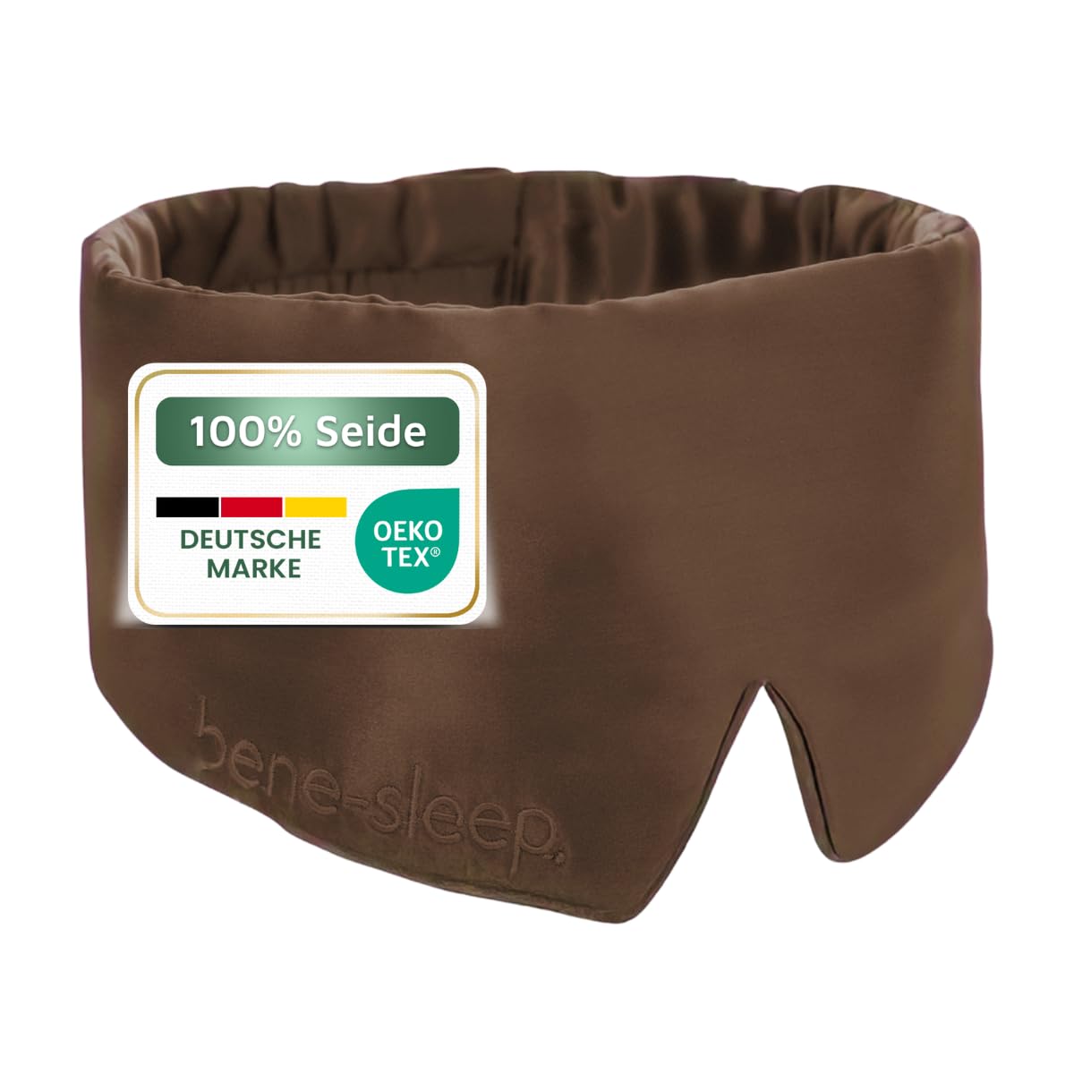 Mascherina per dormire in seta di alta qualità, 100% oscurante, morbida imbottitura, delicata sulla pelle, per un sonno riposante, per un sonno REM più lungo e un addormento più veloce