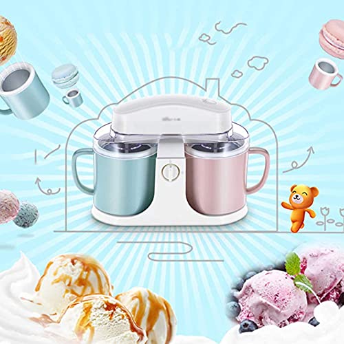 EIS- und Gelato-Maschine – Automatische Doppelzylinder-Mini-Frucht-Eismaschine für Kinder – 1 l DIY-Sorbet-Frozen… – Bild 3
