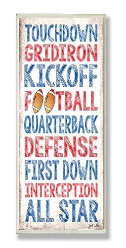 Plaque murale rectangle football enfant pour décorer sa chambre de sport