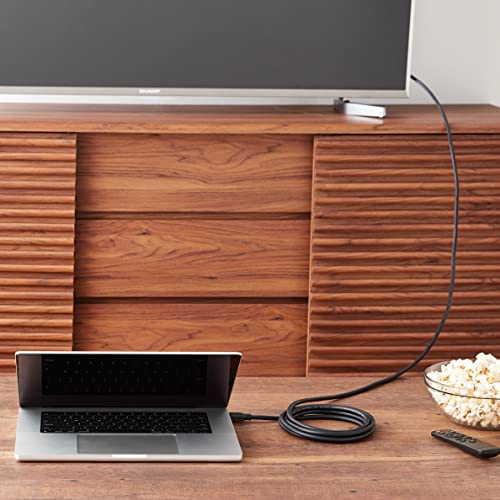 Image of Amazon Basics HDMI Cable, 15 ft, 4K@60Hz, High-Speed 4K HDMI 2.0 Cord, 18Gbps, 2160p, 48 bit, Ethernet, Compatible with TV /PS5 /Xbox /Roku, Black