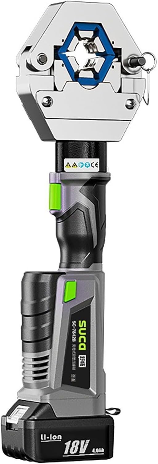 Xyfgodem A Rechargeable Electric Hydraulic Crimper For Copper Nd Luminium – Portable Tool With Oled Display 180° Rotating Head