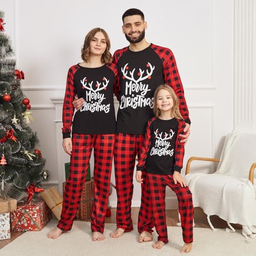 Adisputent Christmas Pajamas for Family Matching Cute Long Sleeve Sleepwear Soft Two Piece Couples Funny Christmas Pjs Sets3